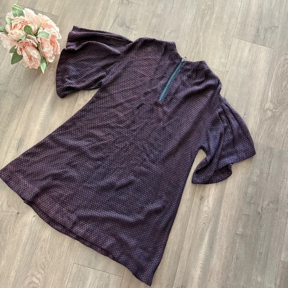 Free‎ People Autumn Rust & Navy Knit Sweater Dresss